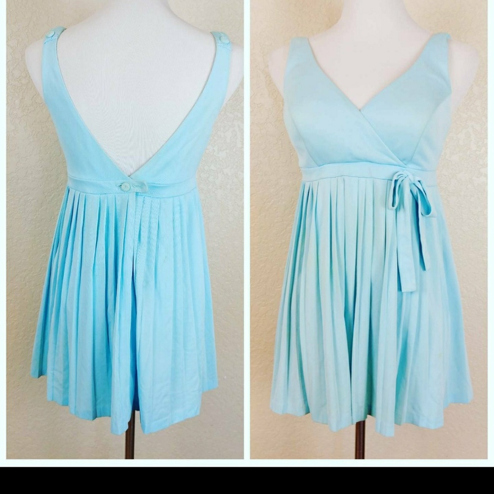 Vintage Swimsuit Pinup Viva light blue baby doll